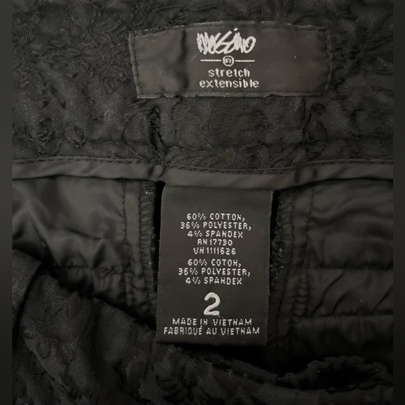 Mossimo Stretch Extensible Mid Rise Jeans Black Floral Flocked Women’s Size 2 - Picture 8 of 8